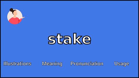 stakes pronunciation|stake noun .